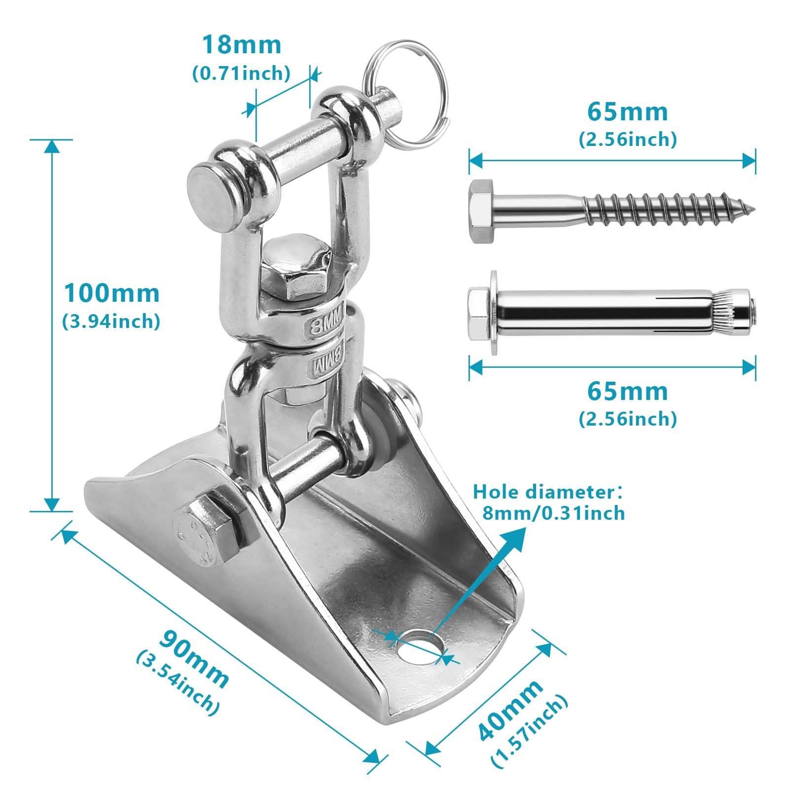 2-Pack: 360° Rotation Swing Hanger Brackets Set Everything Else - DailySale