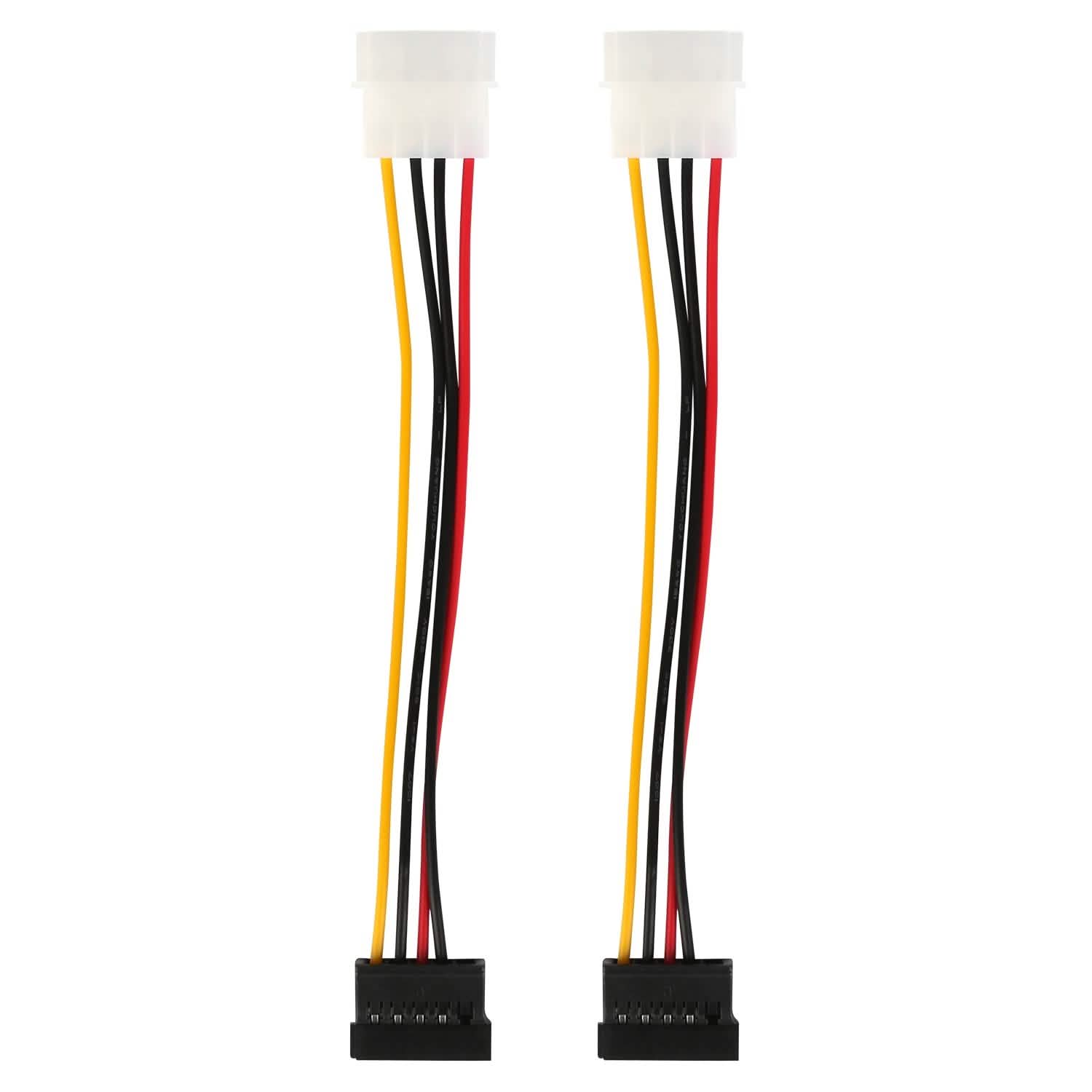 2-Pack: 4 Pin Male To 15Pin Female Data Cable Adapter Computer Accessories - DailySale