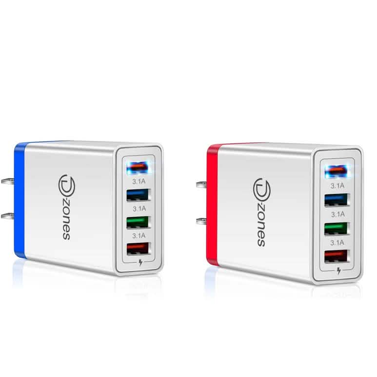 2-Pack: 4 Port High-Speed Wall Charger Mobile Accessories - DailySale