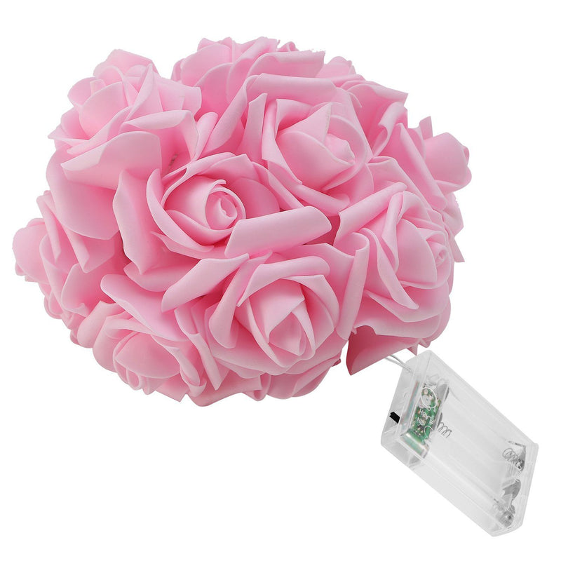 2-Pack: 40 LEDs Rose Flower String Lights