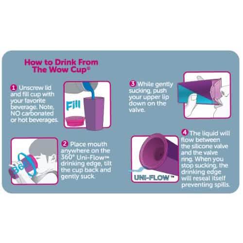 2-Pack: 9 Oz 360 Spill Free Wow Drinking Cup for Kids Kitchen & Dining - DailySale