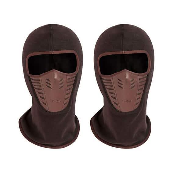 2-Pack: Active Wear Unisex Ski Mask Sports & Outdoors Brown - DailySale