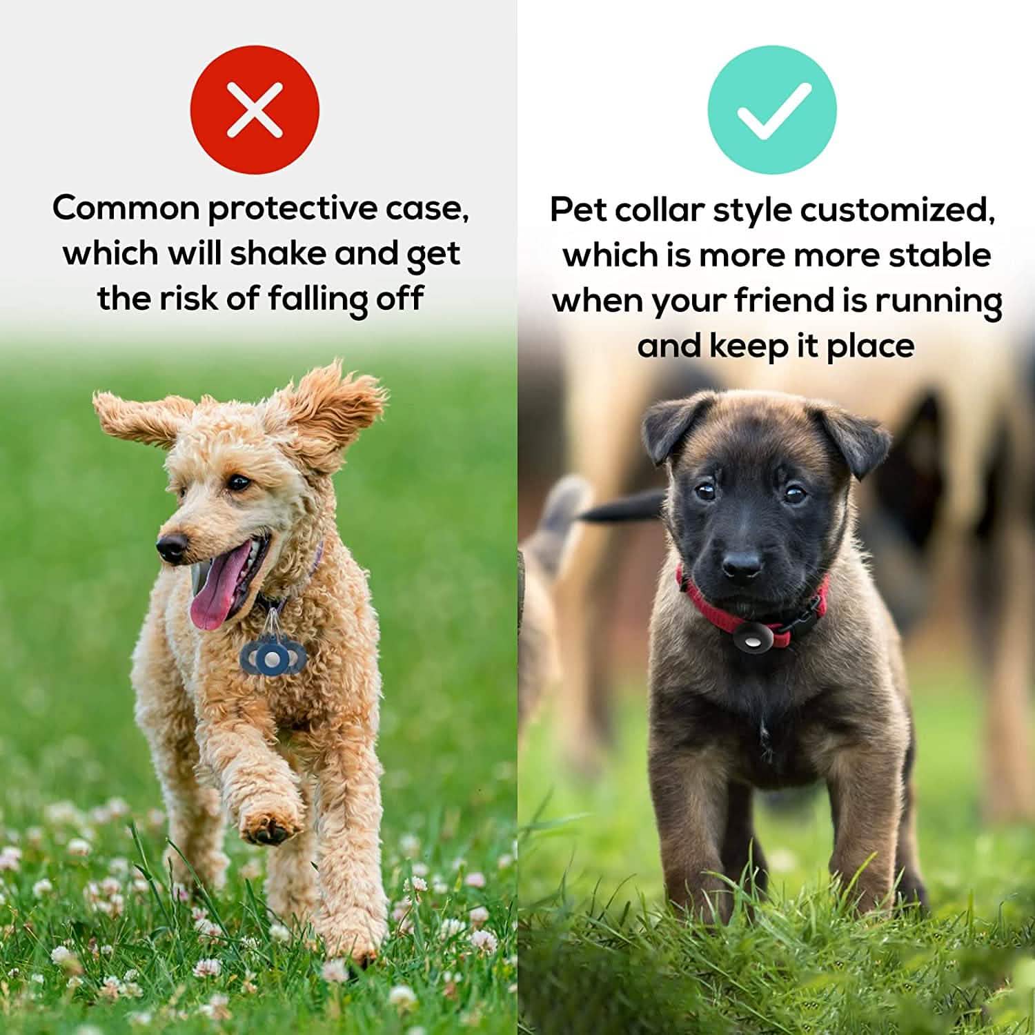 2-Pack: Air tag Dog Collar Holder Pet Supplies - DailySale