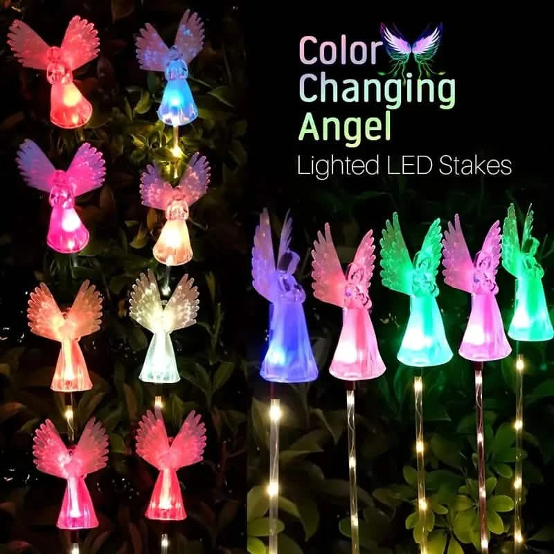 2-Pack: Angel Solar Garden Lights Outdoor Lighting - DailySale