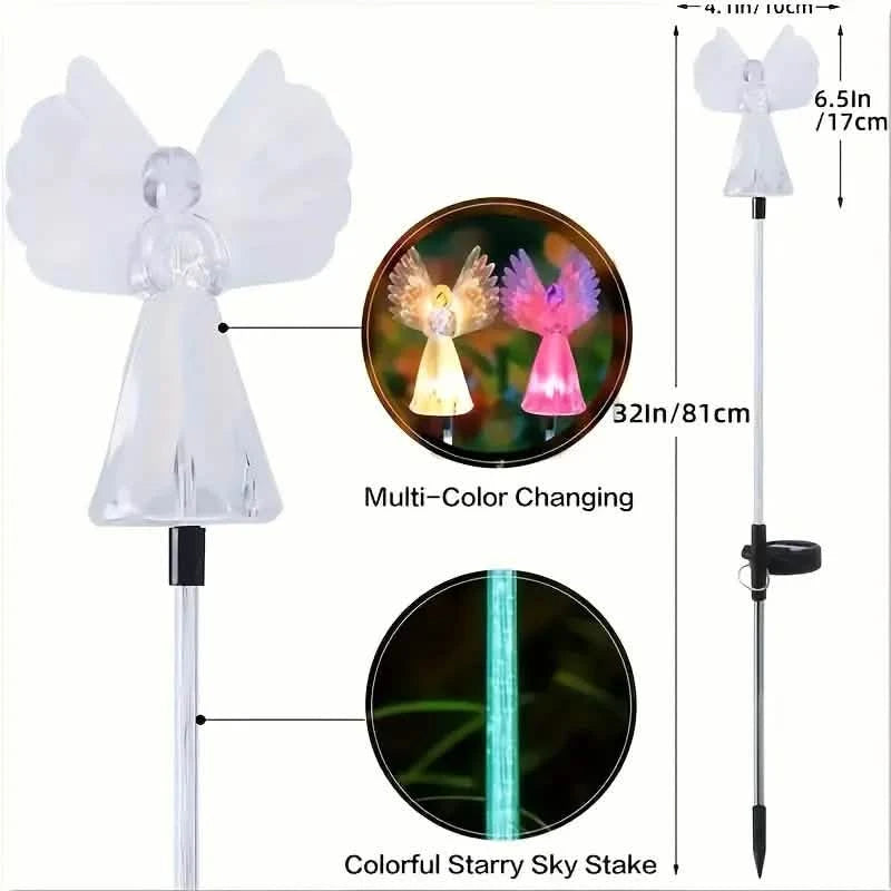 2-Pack: Angel Solar Garden Lights Outdoor Lighting - DailySale