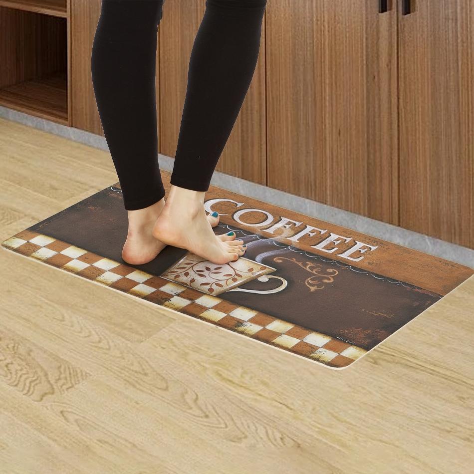 DailySale Anti-Slip Waterproof Kitchen Mat Carpet | Black | Small Set