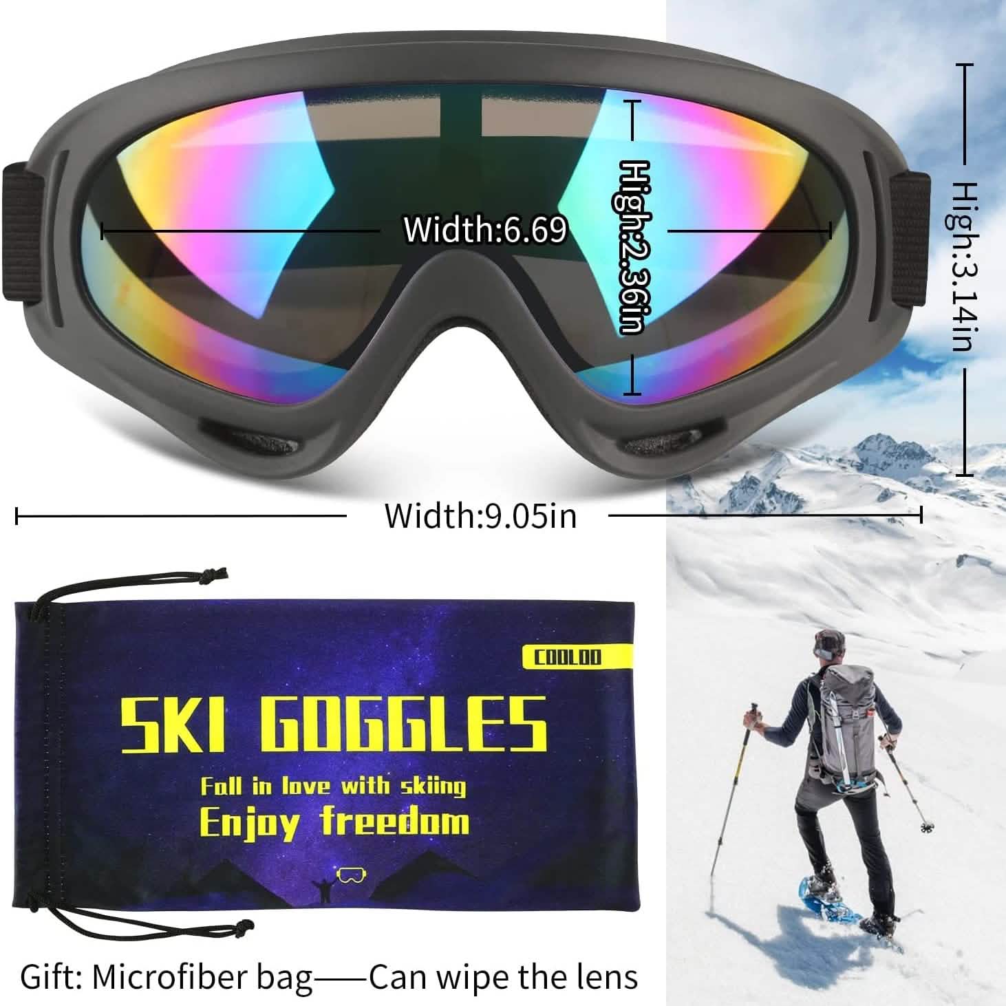 2-Pack: Anti-Scratch Dustproof Sports Goggles Sports & Outdoors - DailySale
