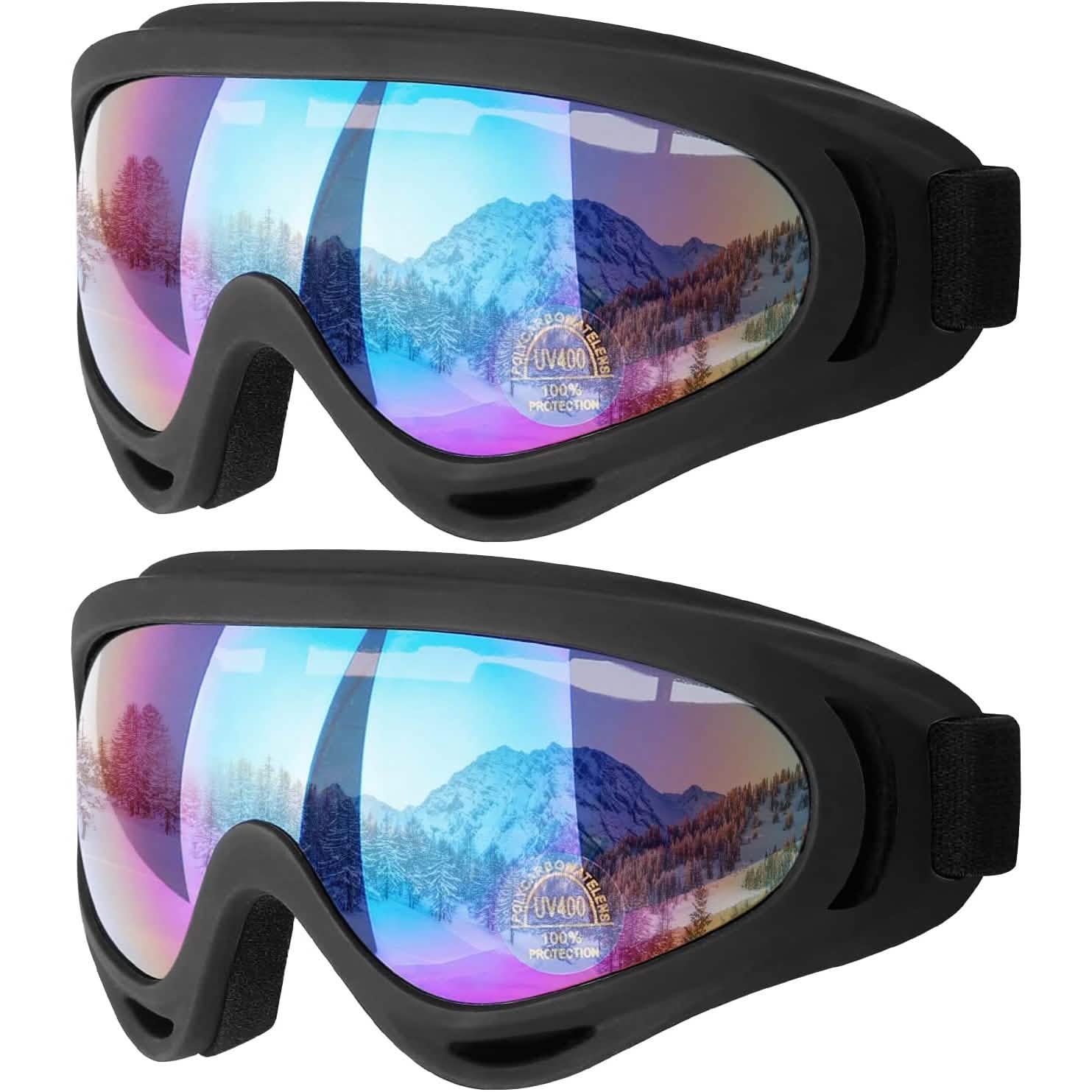 2-Pack: Anti-Scratch Dustproof Sports Goggles Sports & Outdoors Multicolor/Multicolor - DailySale