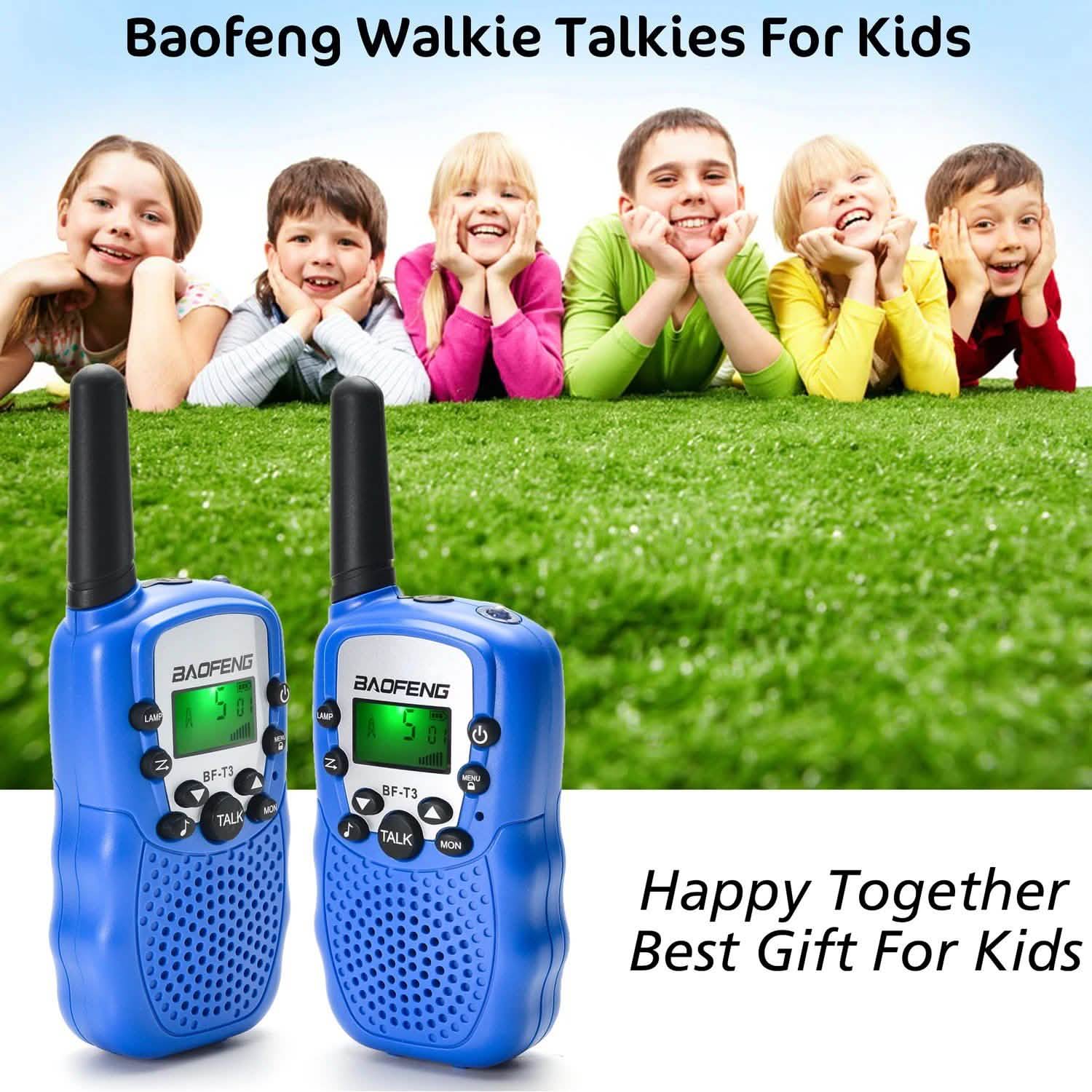 2-Pack: Baofeng Kids 2 Way Radio Walkie Talkies 22 Channel 3-5 Miles FRS/GMRS Toy Toys & Games - DailySale