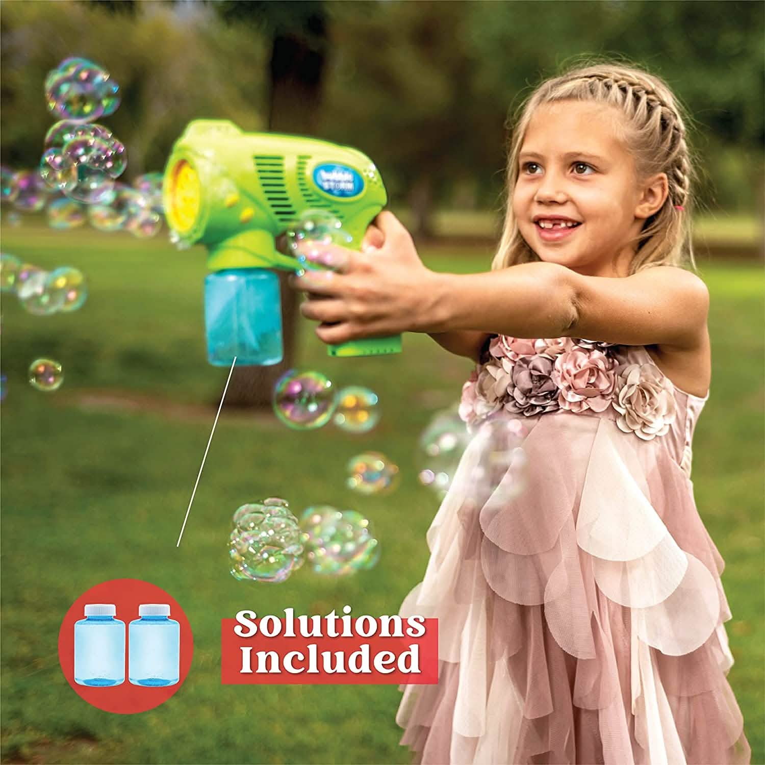 2-Pack: Blue and Green Bubble Gun Toys & Games - DailySale