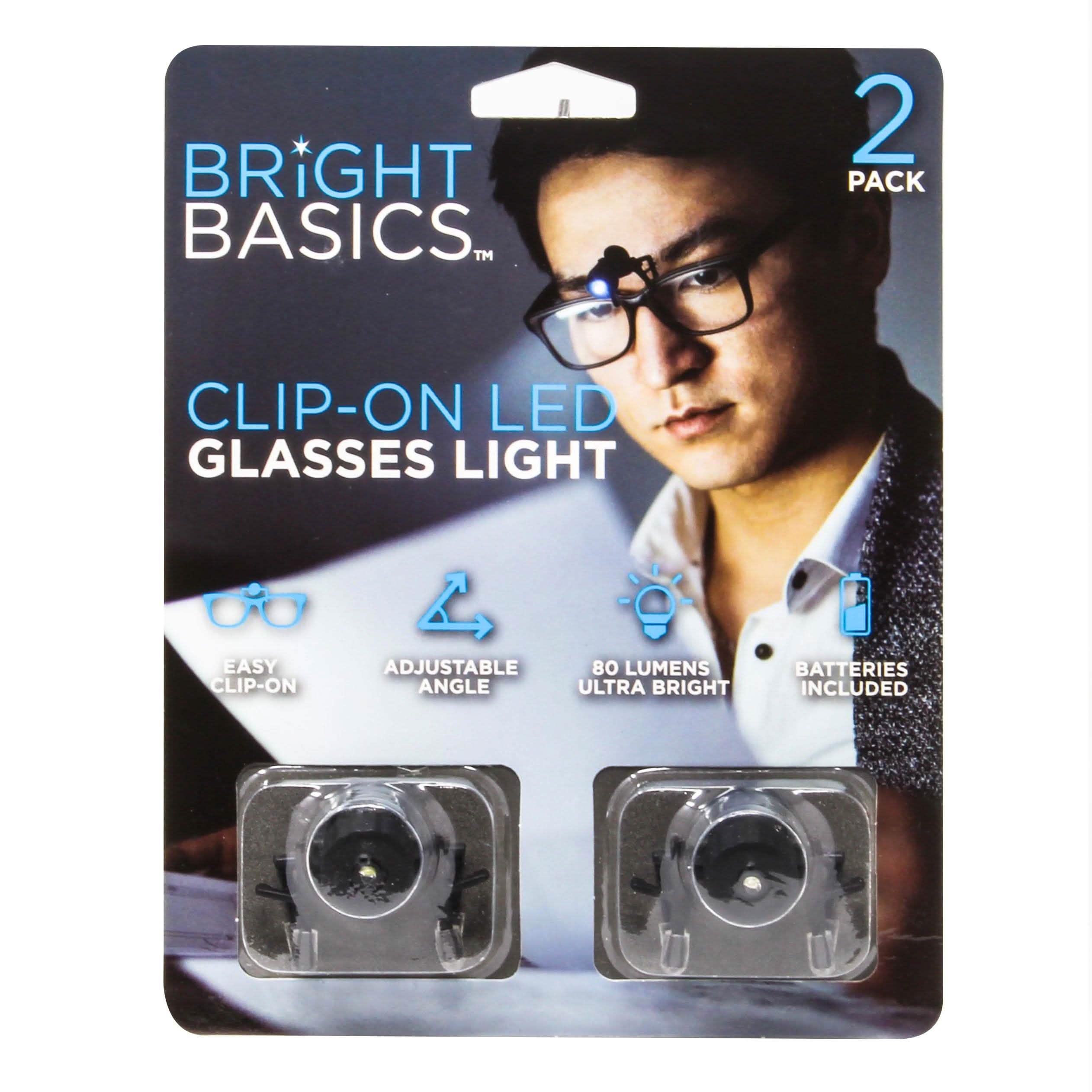2-Pack: Bright Basics Universal Clip-On Led Glasses Light Everything Else - DailySale