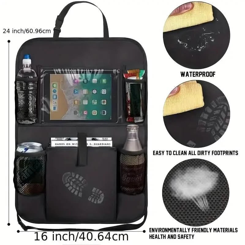 2-Pack: Car Backseat Organizer with Touch Screen Tablet Holder Automotive - DailySale