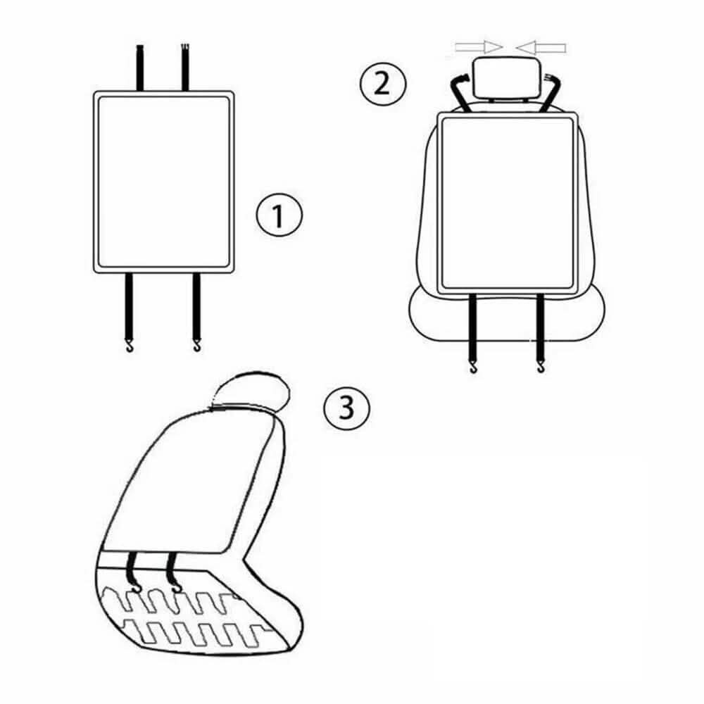 2-Pack: Car Seat Back Storage Bag Multifunctional Adjustable Backseat Storage Bag Automotive - DailySale