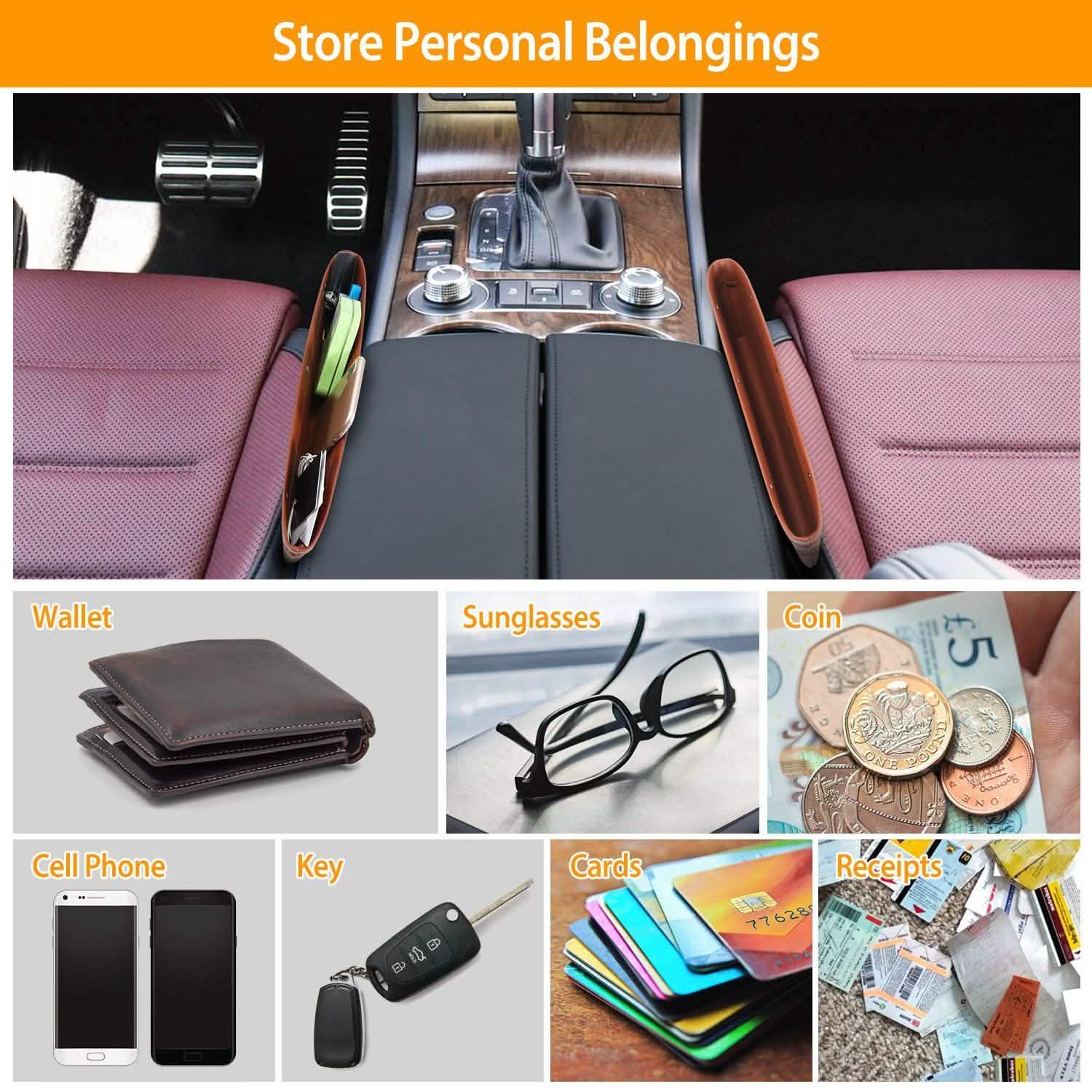 2-Pack: Car Seat Gap Pocket Automotive - DailySale