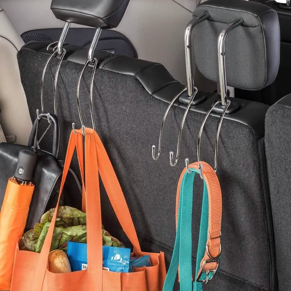 2-Pack: Car Seat Headrest Hook Hanger Automotive - DailySale