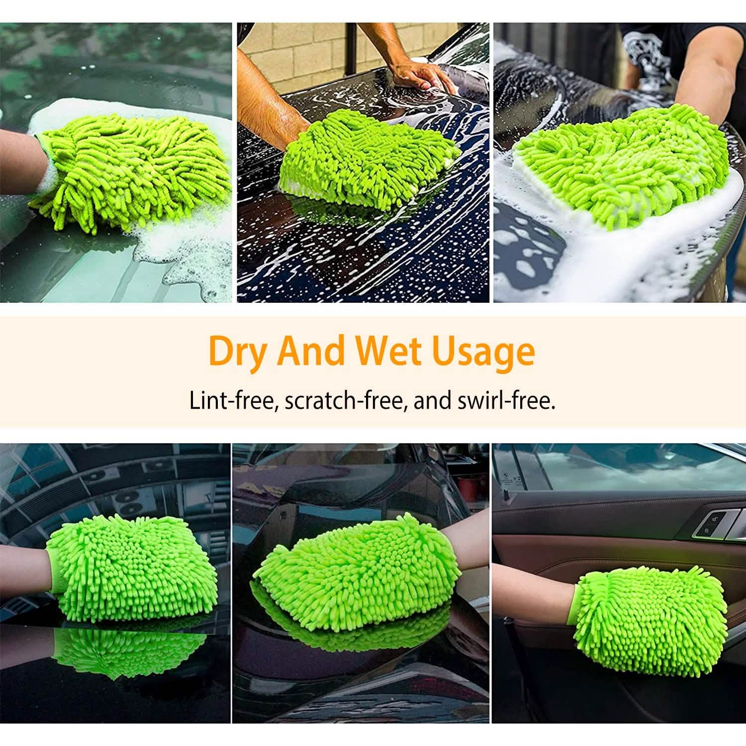 2-Pack: Car Wash Mitt Car Washing Gloves Automotive - DailySale