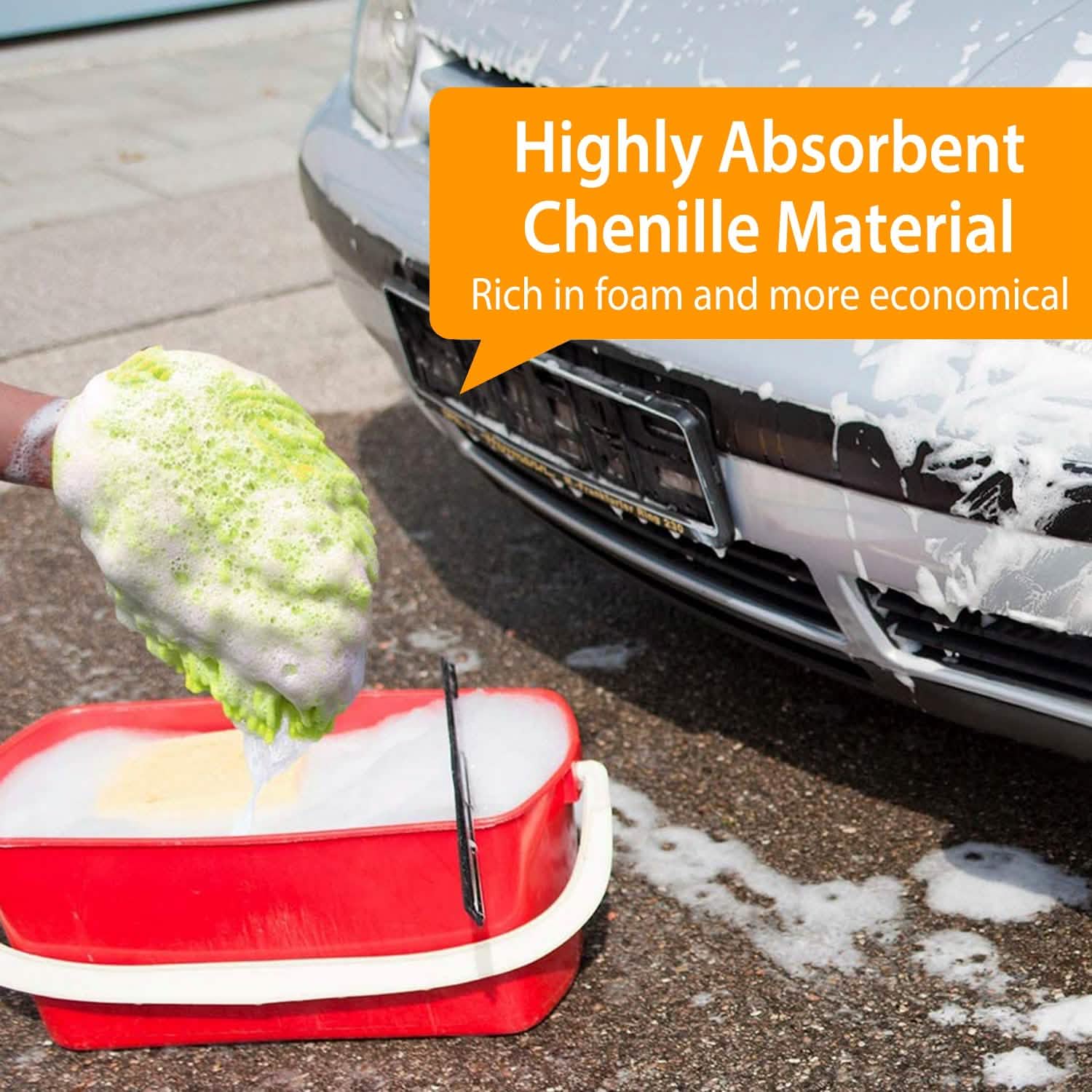 2-Pack: Car Wash Mitt Car Washing Gloves Automotive - DailySale