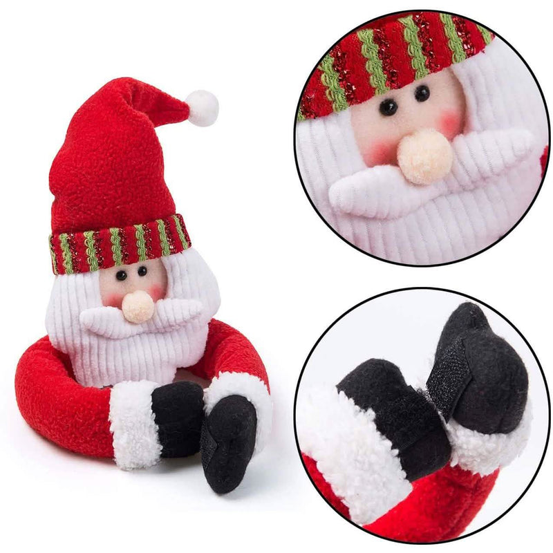 2-Pack: Christmas Curtain Buckle Doll Santa & Snowman Holiday Decor & Apparel - DailySale