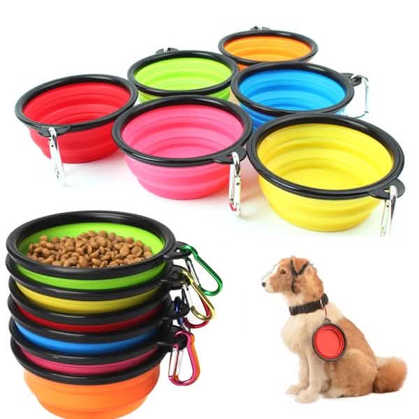 2-Pack: Collapsible Food Water Travel Bowl Pet Supplies - DailySale