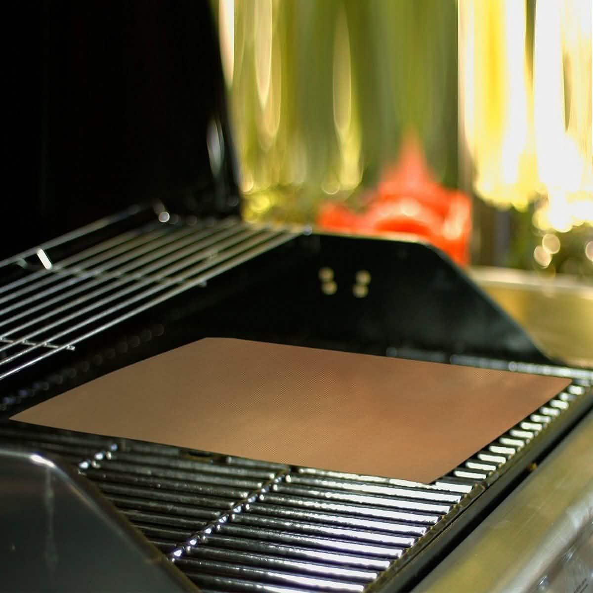 2-Pack: Copper-Infused Grill and Bake Mat Kitchen Essentials - DailySale