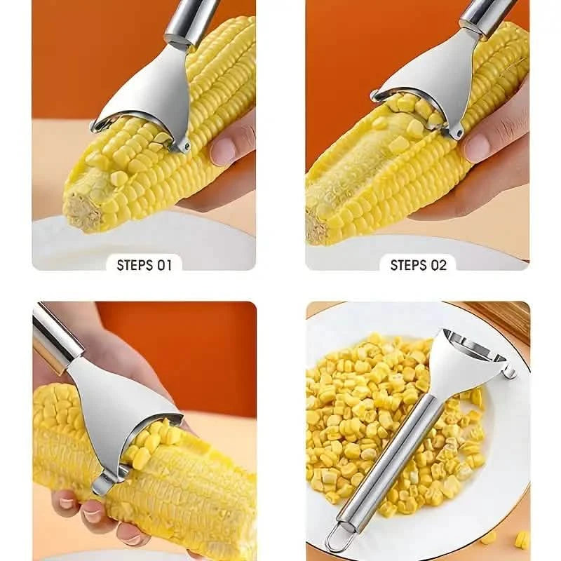 2-Pack: Corn Peeler Corn Planer Thresher Stainless Steel Kitchen Tools & Gadgets - DailySale