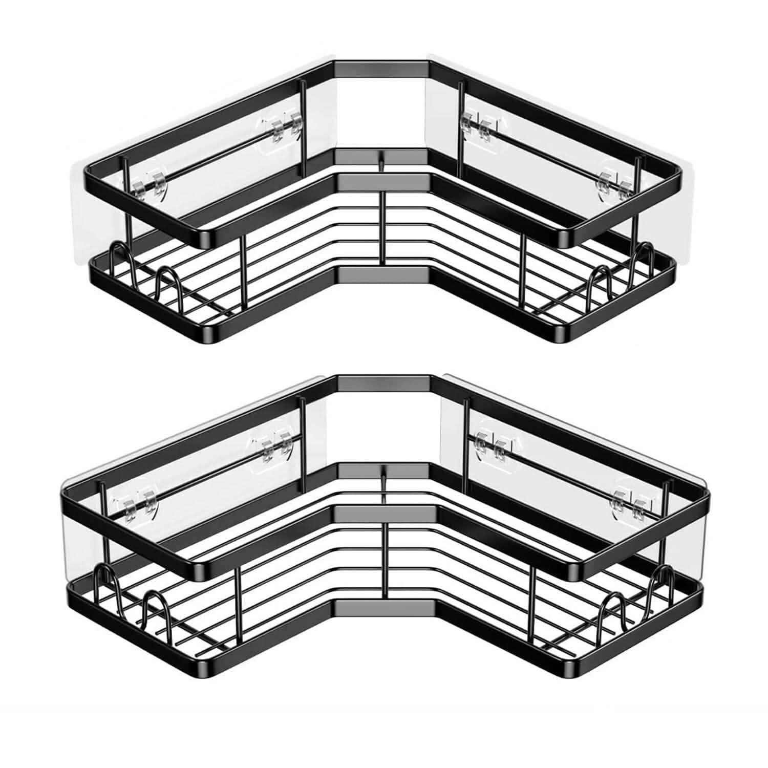 2-Pack: Corner Shower Caddy No Drilling Adhesive Shower Organizer Bath - DailySale