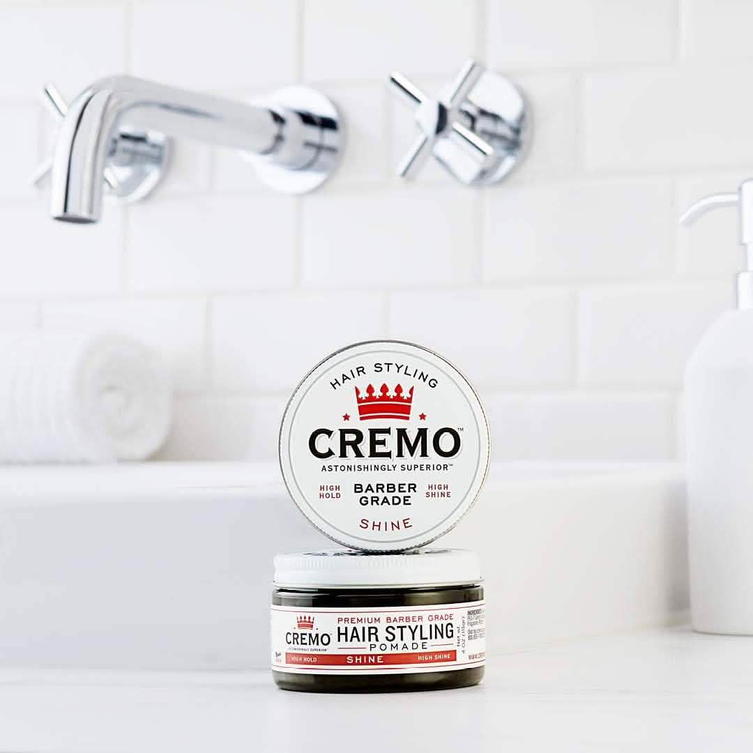 2-Pack: Cremo Premium Barber Grade Hair Styling Shine Pomade 4oz Beauty & Personal Care - DailySale
