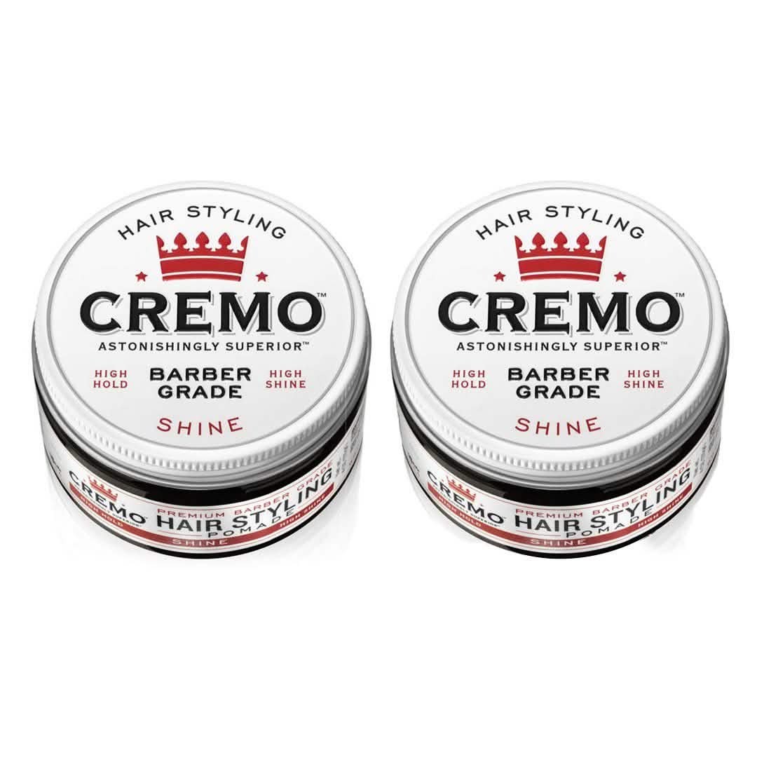 2-Pack: Cremo Premium Barber Grade Hair Styling Shine Pomade 4oz Beauty & Personal Care - DailySale