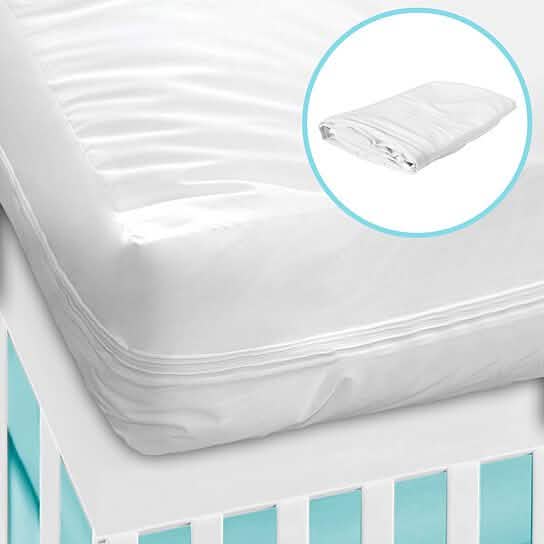 2-Pack: Deluxe Vinyl Zippered Crib Mattress Cover Bedding - DailySale