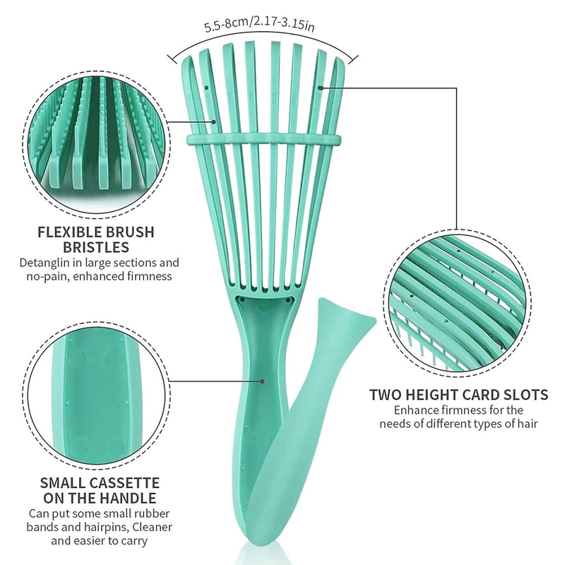 2-Pack: Detangler Brush for Curly Hair, Afro Textured 3a to 4c Kinky Wavy Beauty & Personal Care - DailySale