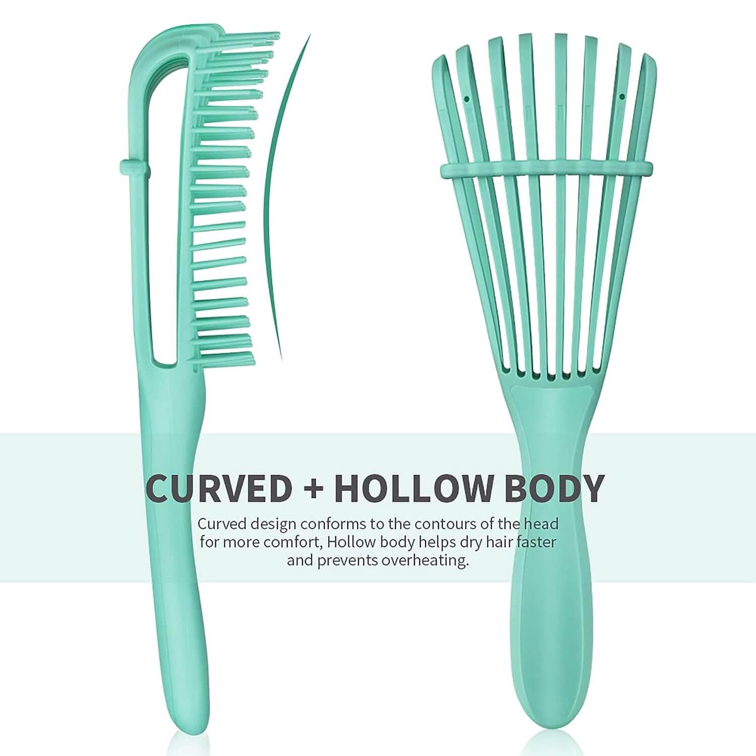 2-Pack: Detangler Brush for Curly Hair, Afro Textured 3a to 4c Kinky Wavy Beauty & Personal Care - DailySale