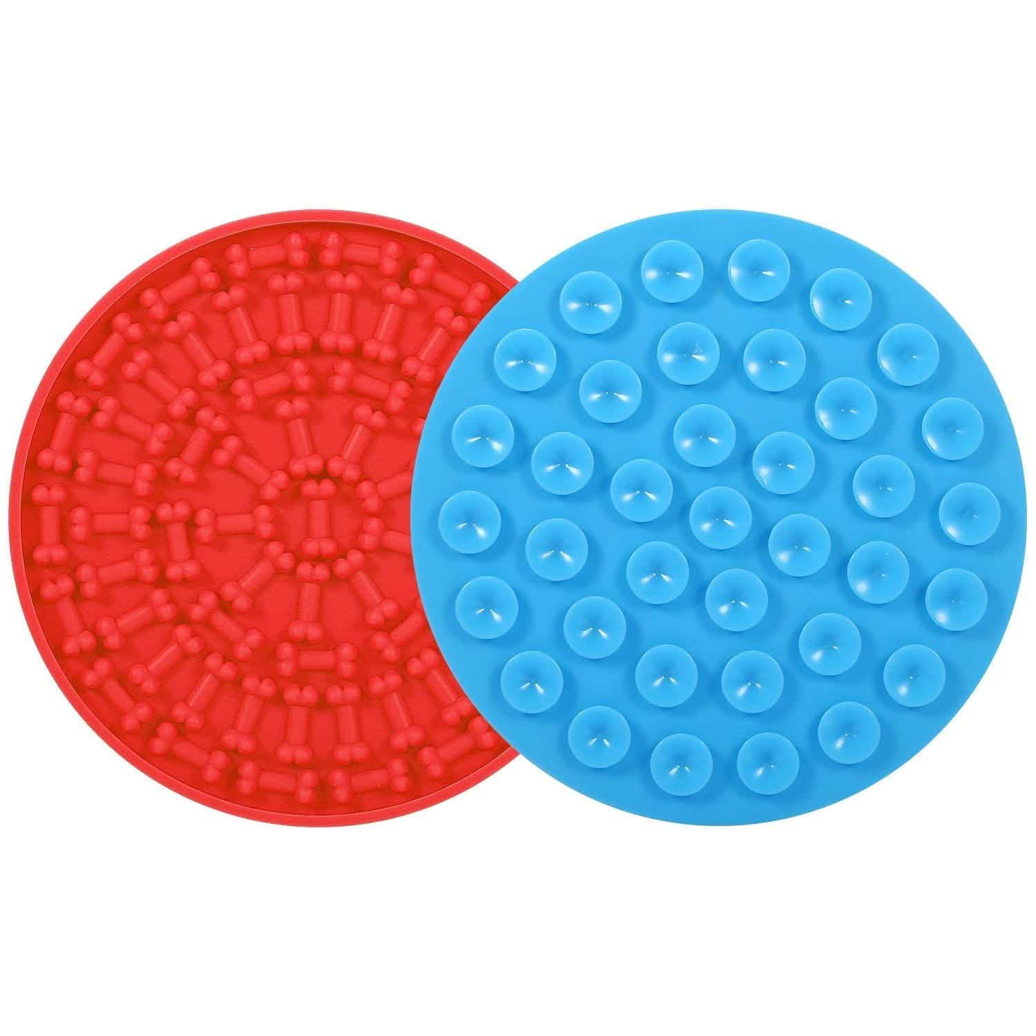 Lick Pad With Suction Cups Lick Mat For Dogs - Silicone Slow Feeder With Suction Cups For Anxiety Relief, Bath Time & Grooming Puppy Essentials