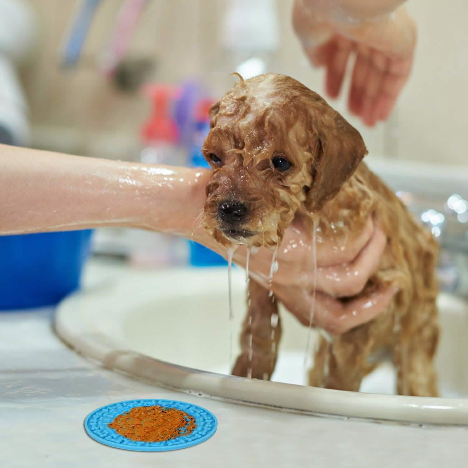 2-Pack: Dog Lick Pad Pet Shower Grooming Slow Feeder Distraction Mat Pet Supplies - DailySale