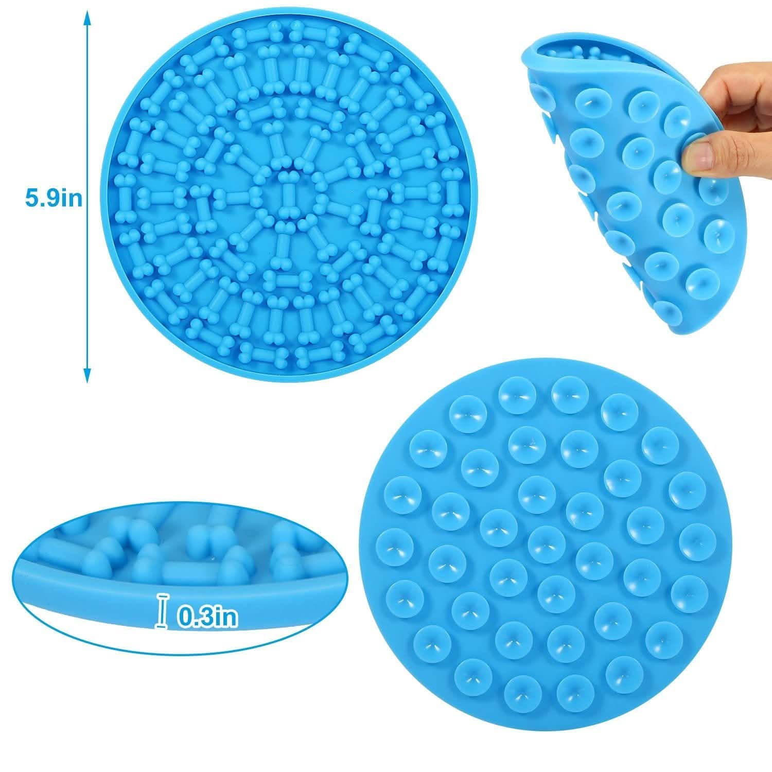 2-Pack: Dog Lick Pad Pet Shower Grooming Slow Feeder Distraction Mat Pet Supplies - DailySale