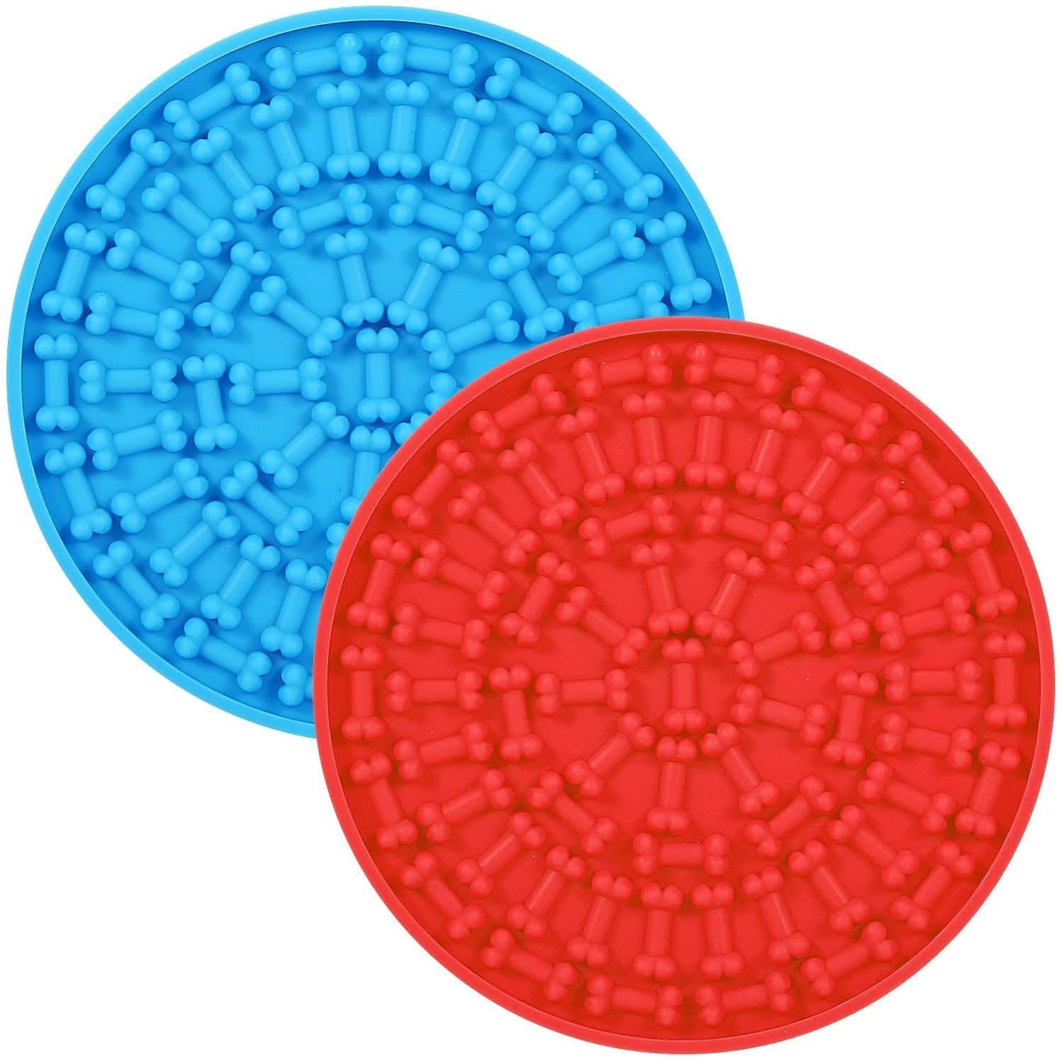 2-Pack: Dog Lick Pad Pet Shower Grooming Slow Feeder Distraction Mat Pet Supplies - DailySale