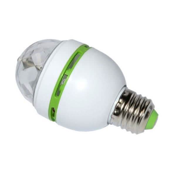 2-Pack: E27 3W Auto Rotating RGB LED Stage Light Indoor Lighting - DailySale