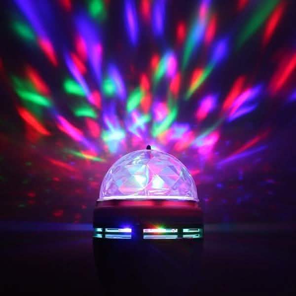 2-Pack: E27 3W Auto Rotating RGB LED Stage Light Indoor Lighting - DailySale