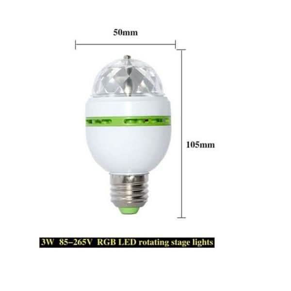 2-Pack: E27 3W Auto Rotating RGB LED Stage Light Indoor Lighting - DailySale