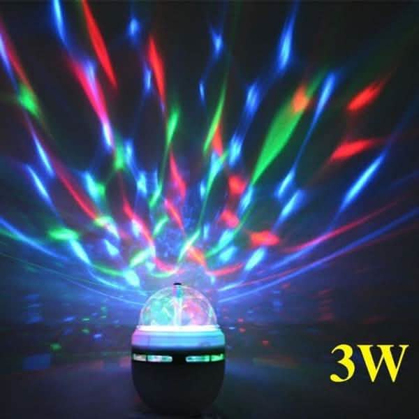 2-Pack: E27 3W Auto Rotating RGB LED Stage Light Indoor Lighting - DailySale