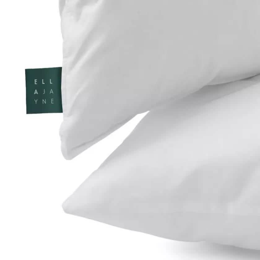 2-Pack: Ella Jayne Gusset Allergy Resistant Down-Like Fiber Pillows Bedding - DailySale
