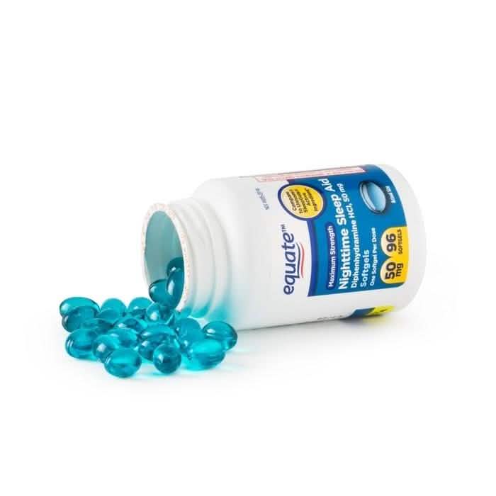 2-Pack: Equate Maximum Strength Nighttime Sleep Aid Softgels Wellness & Fitness - DailySale