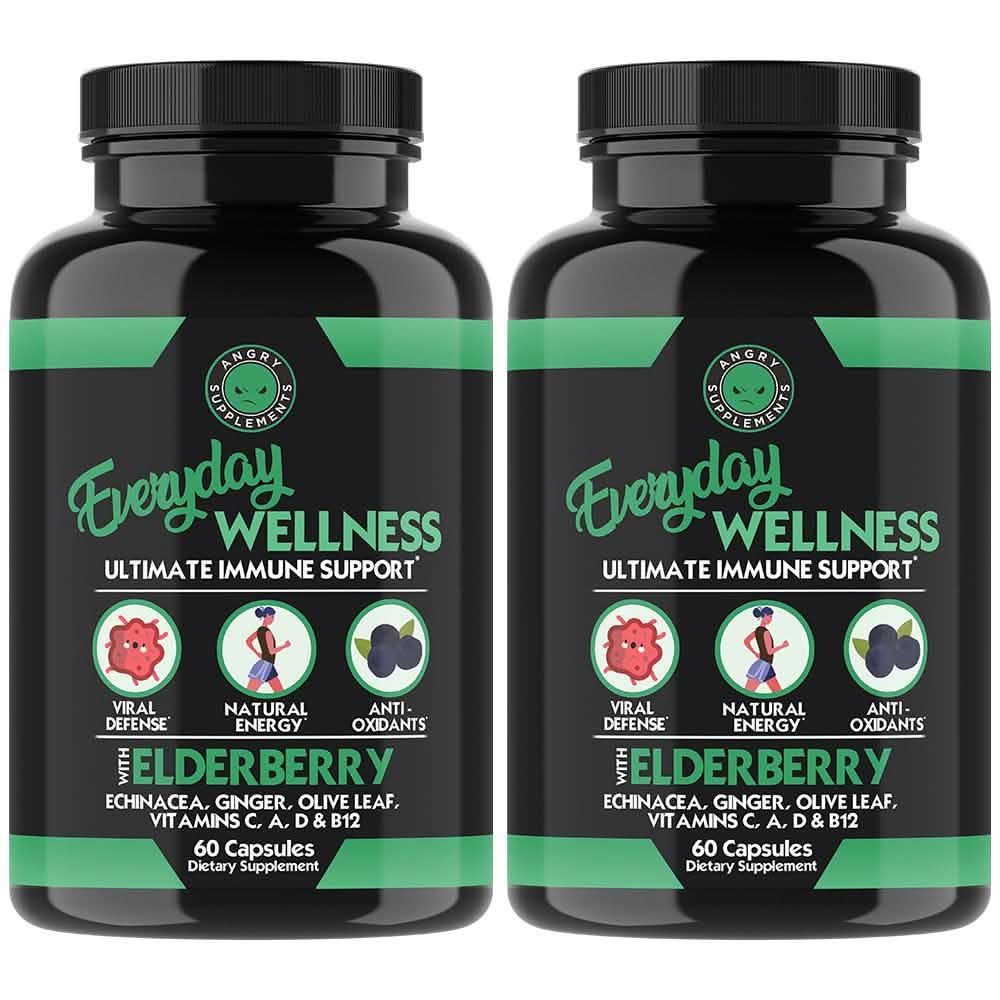 2-Pack: Everyday Wellness Immune Support with Elderberry and Vitamin C Wellness & Fitness - DailySale
