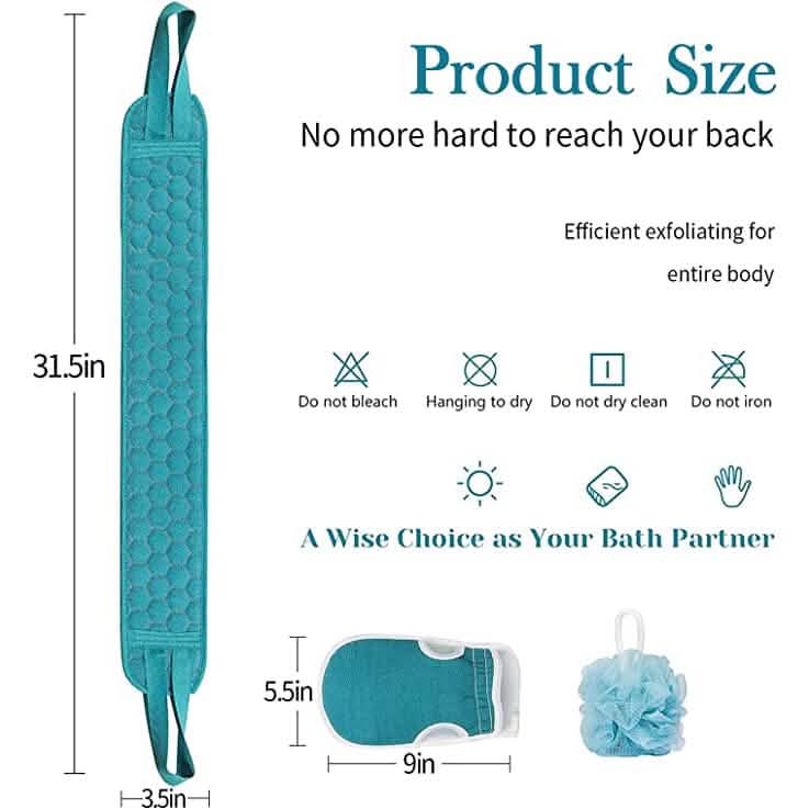 2-Pack: Exfoliating Body Scrubber Set Bath - DailySale