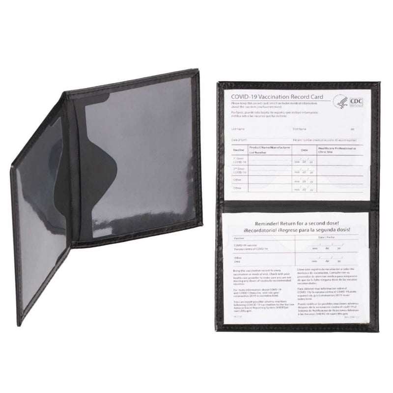 2-Pack: Faux Leather CDC Vaccination Card Immunization Record Protector Holder Everything Else - DailySale