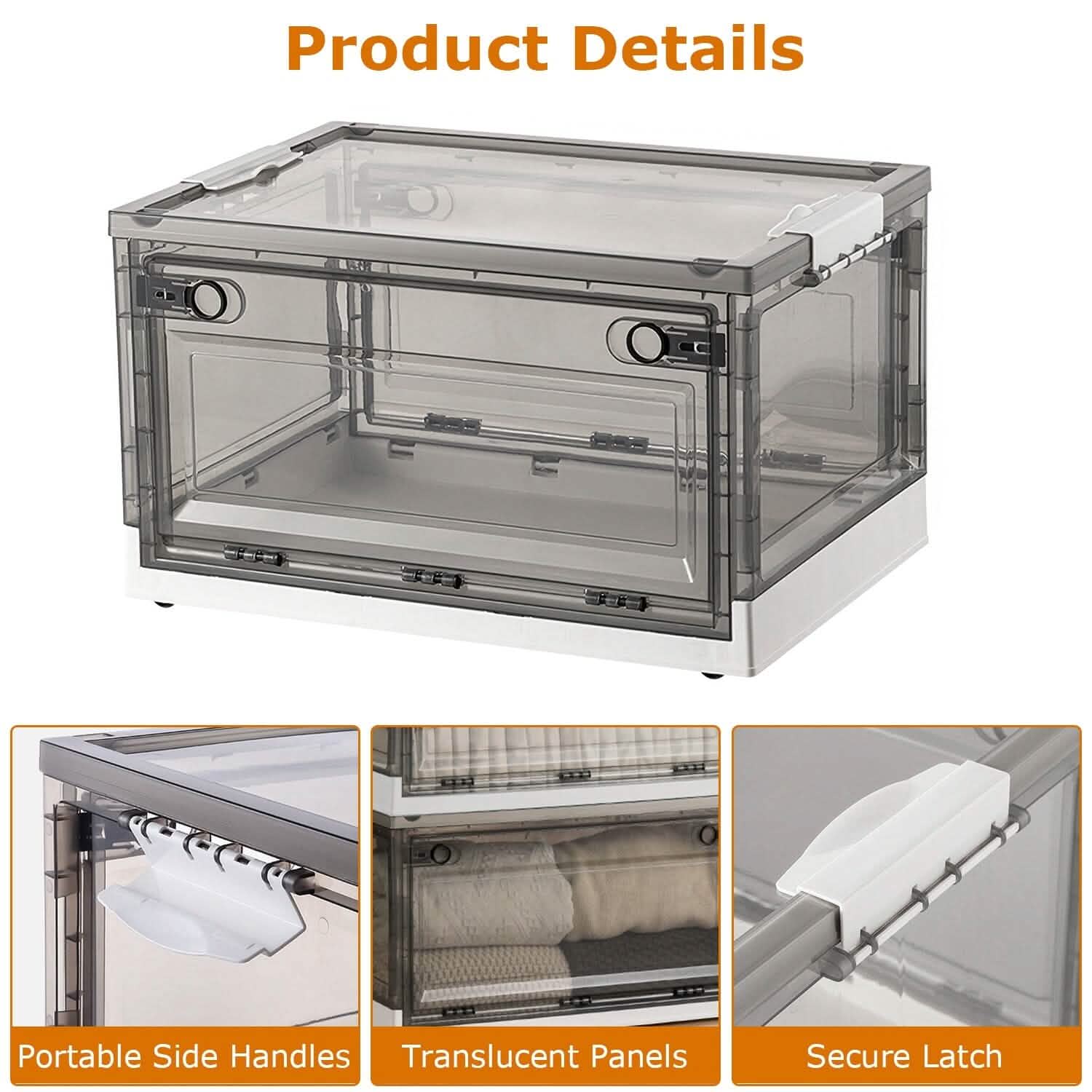 2-Pack: Foldable Storage Bins Collapsible Storage Box Organizer Closet & Storage - DailySale