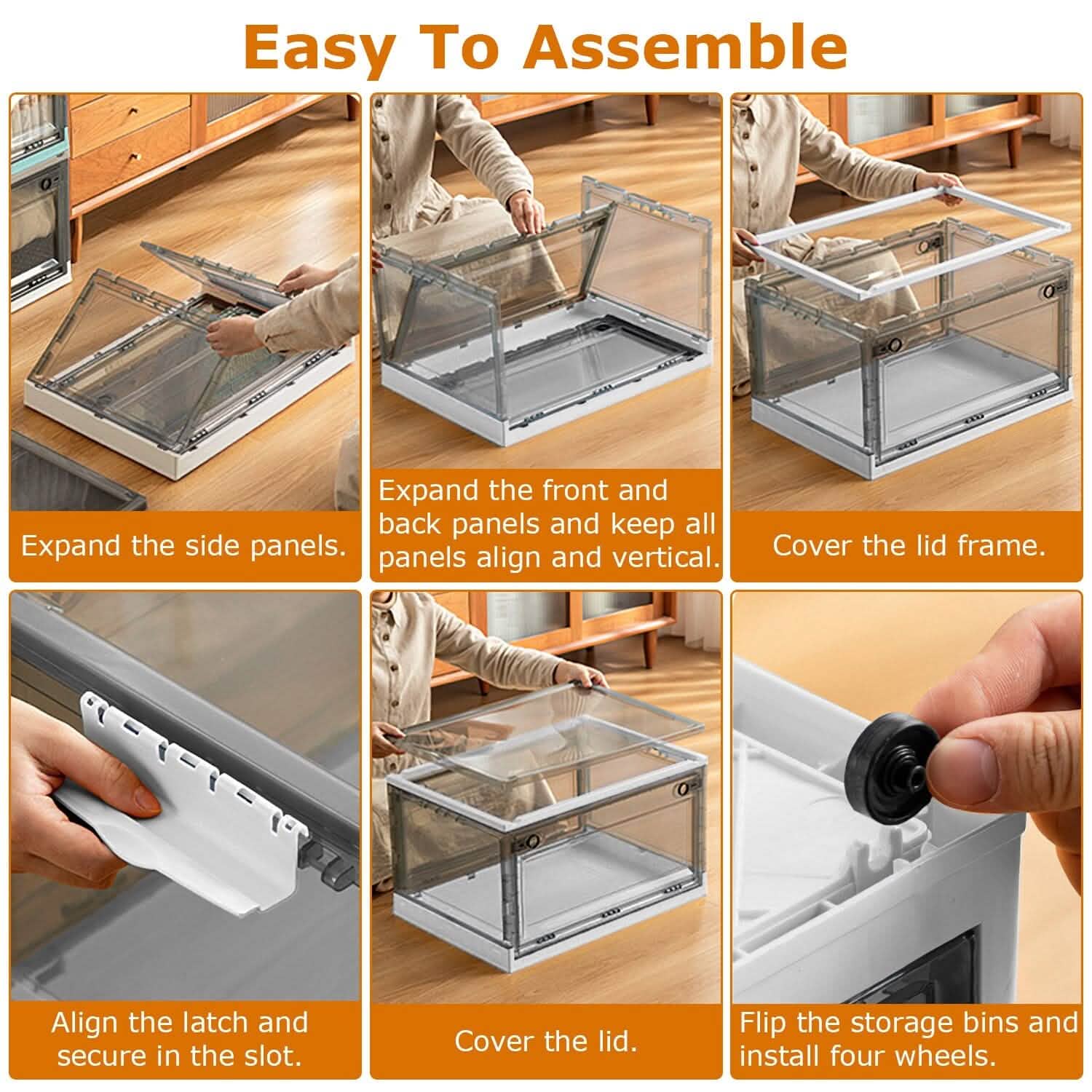 2-Pack: Foldable Storage Bins Collapsible Storage Box Organizer Closet & Storage - DailySale