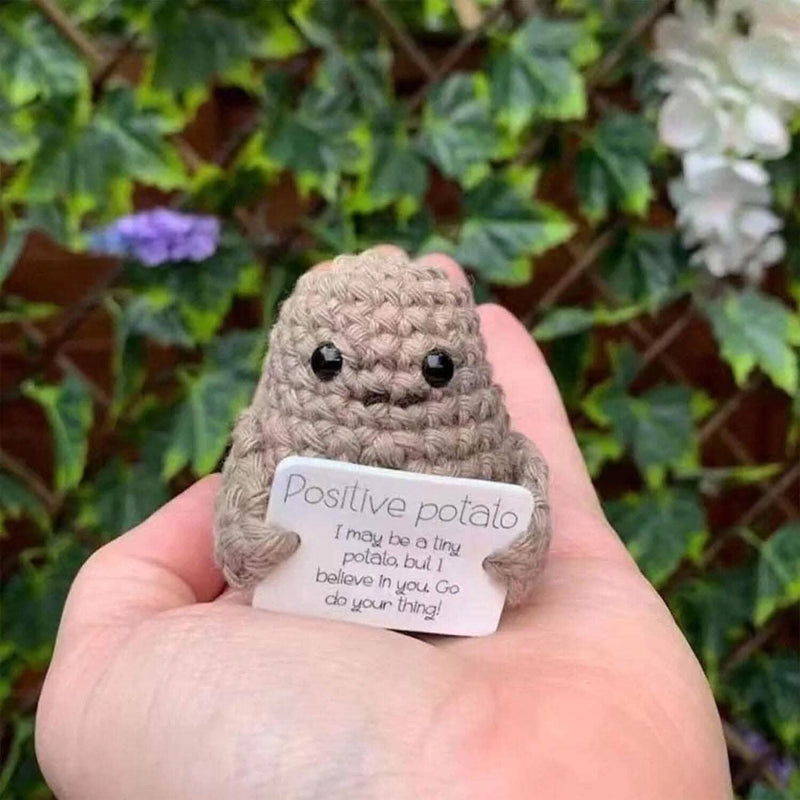 2-Pack: Funny Positive Potato Cute Wool Knitting Doll Furniture & Decor - DailySale