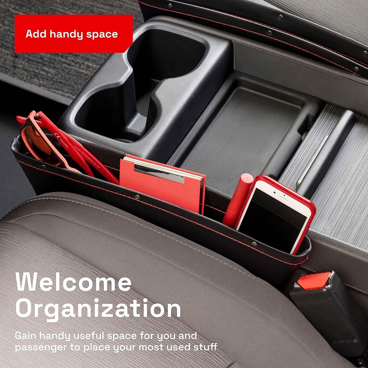 2-Pack: Gap Filler Car Seat Organizer Automotive - DailySale