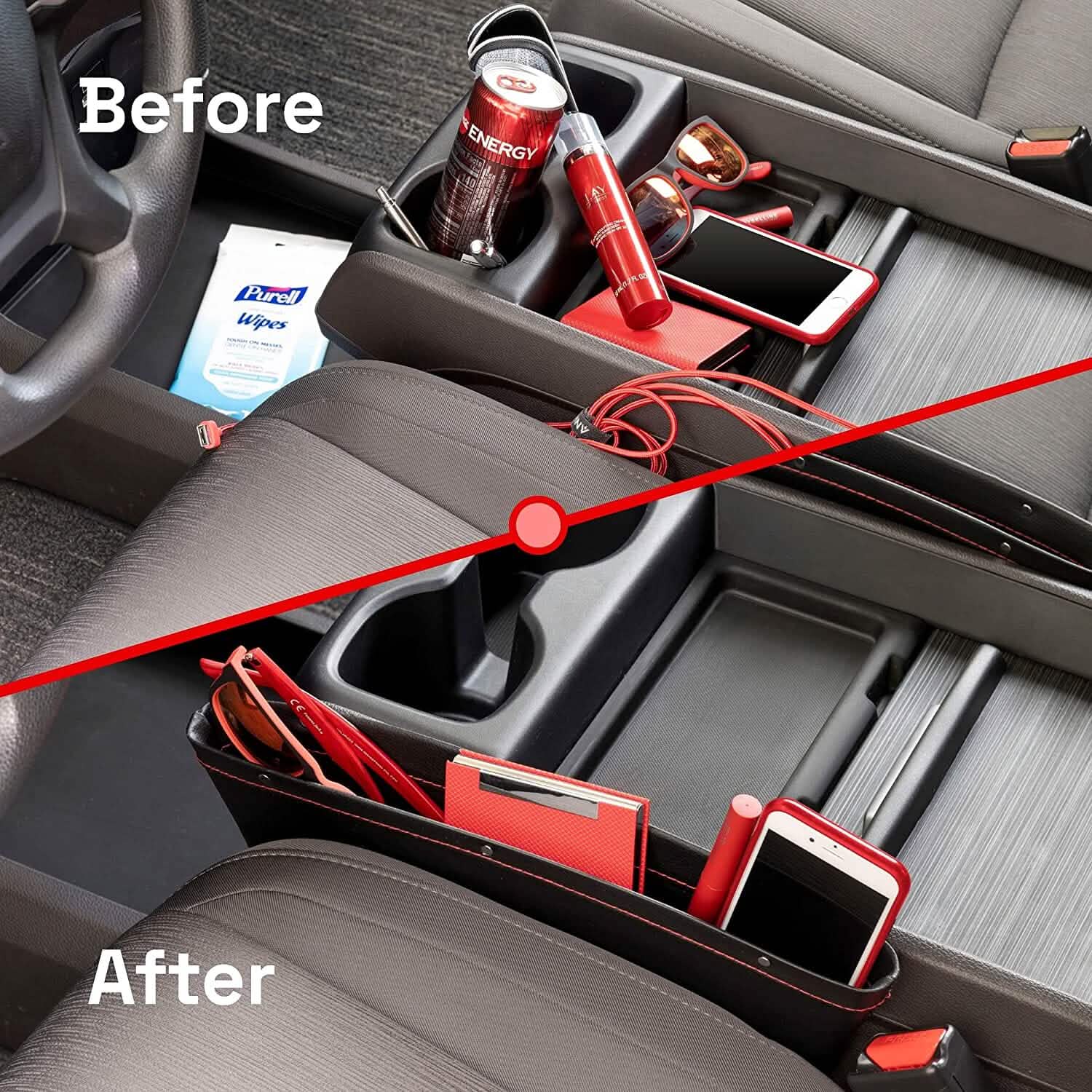 2-Pack: Gap Filler Car Seat Organizer Automotive - DailySale