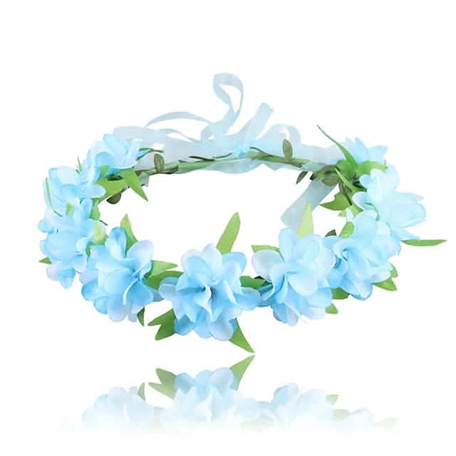 2-Pack: Girl's Floral Style Polyester Hair Accessories Kids' Clothing Blue - DailySale